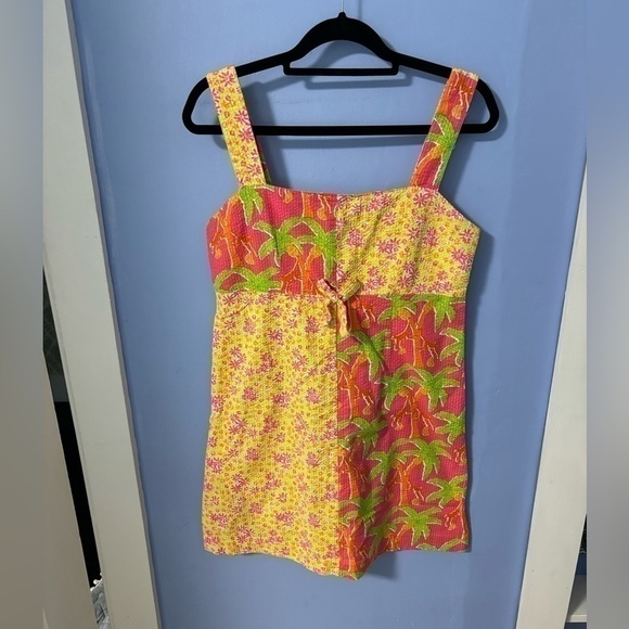 Robe Vintage Lilly Pulitzer Neuf Avec Étiquettes - Taille 4, 6 Ou 10 - Coton - Couleurs Lime Rose Jaune - Rare